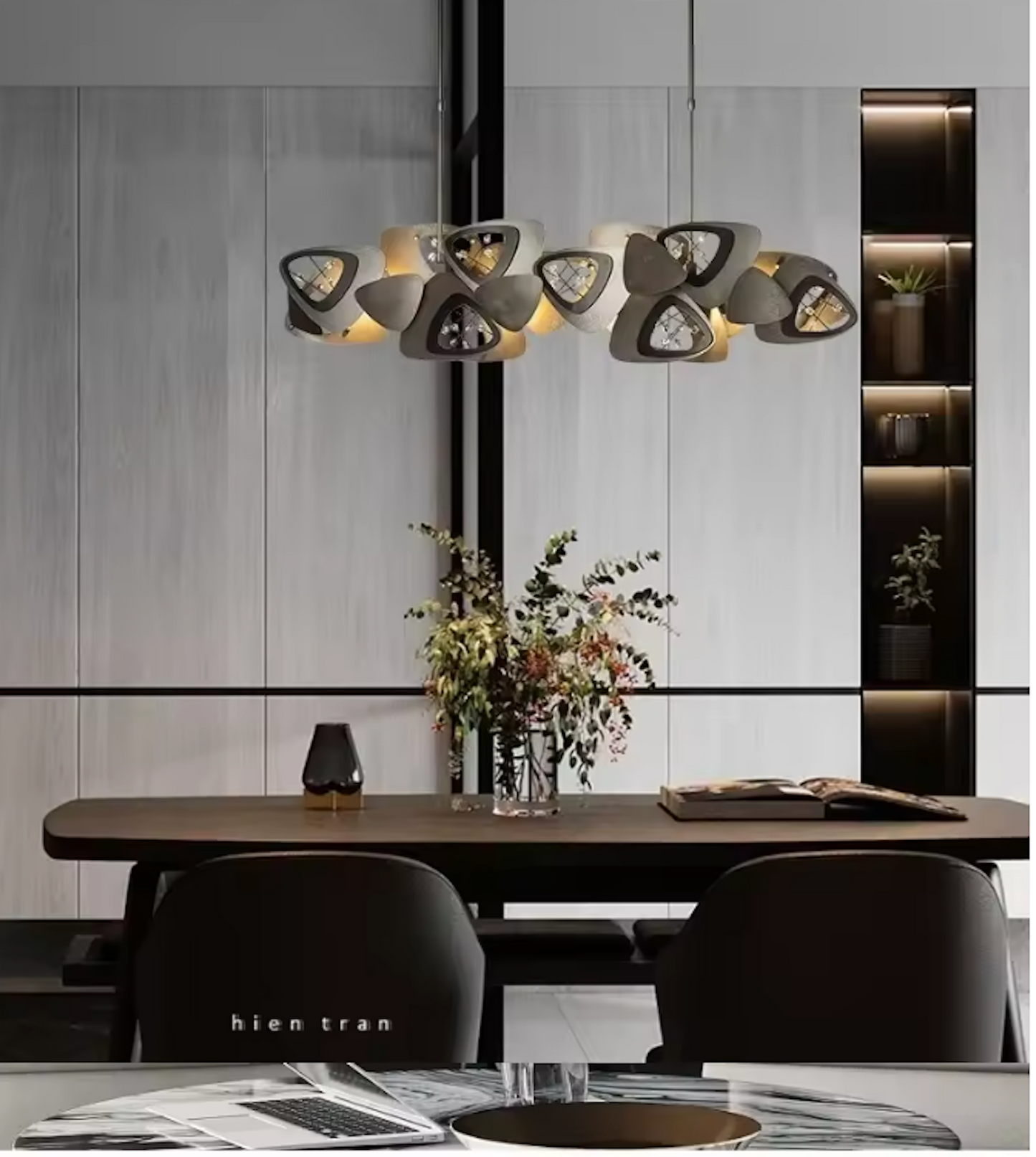 Hampton Metal Crystal Stunning Post Modern Luxury Pendant Chandelier