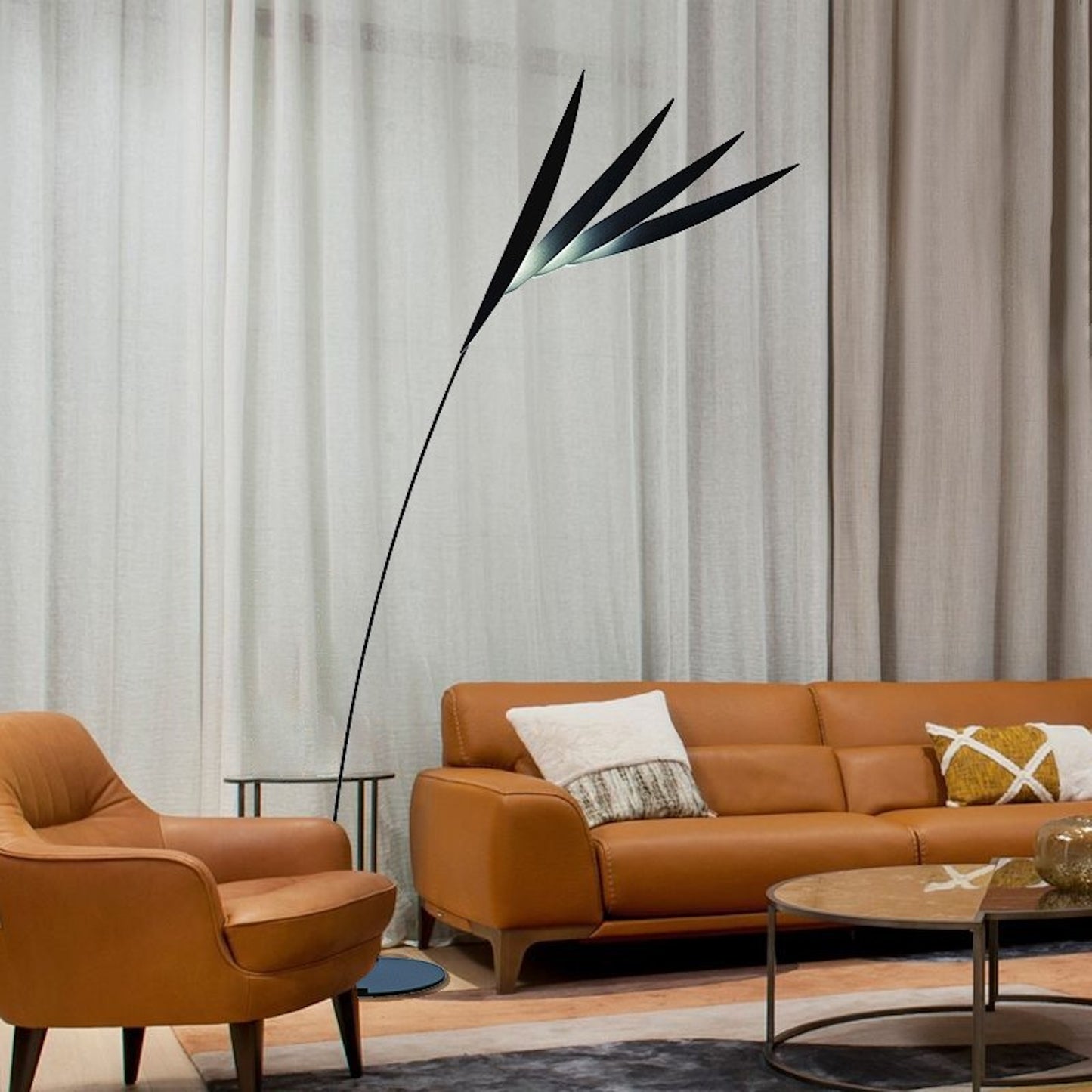 Liara Bird Of Paradise Stem LED Floor Lamp 185cm High 73 Inch Sturdy Base
