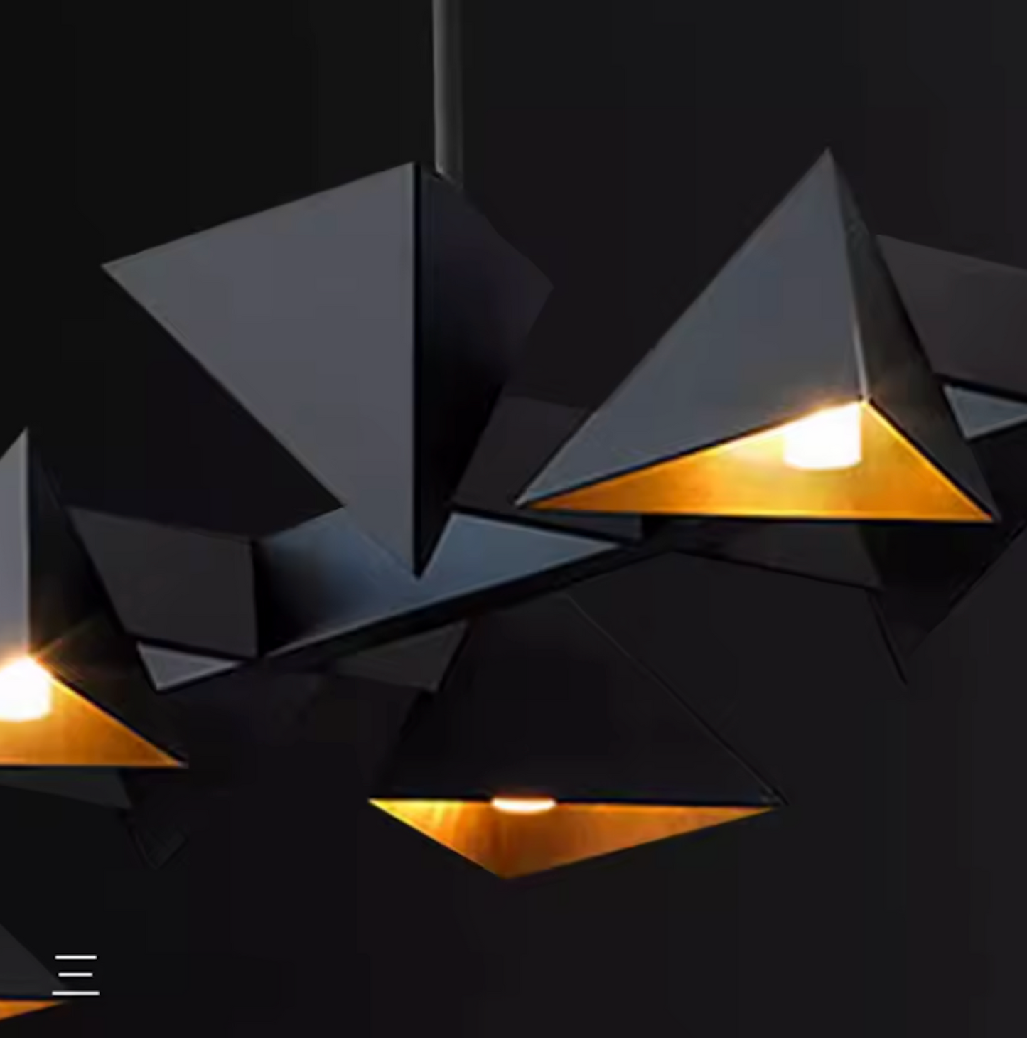 Nightingale Linear Triangular Pyramidal shades Graphite 10 Lights