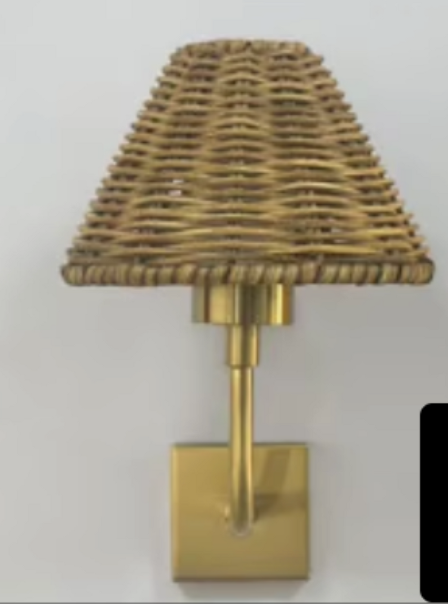 Rêverie Cordless Rechargeable Rattan Wall Sconce with Remote Control