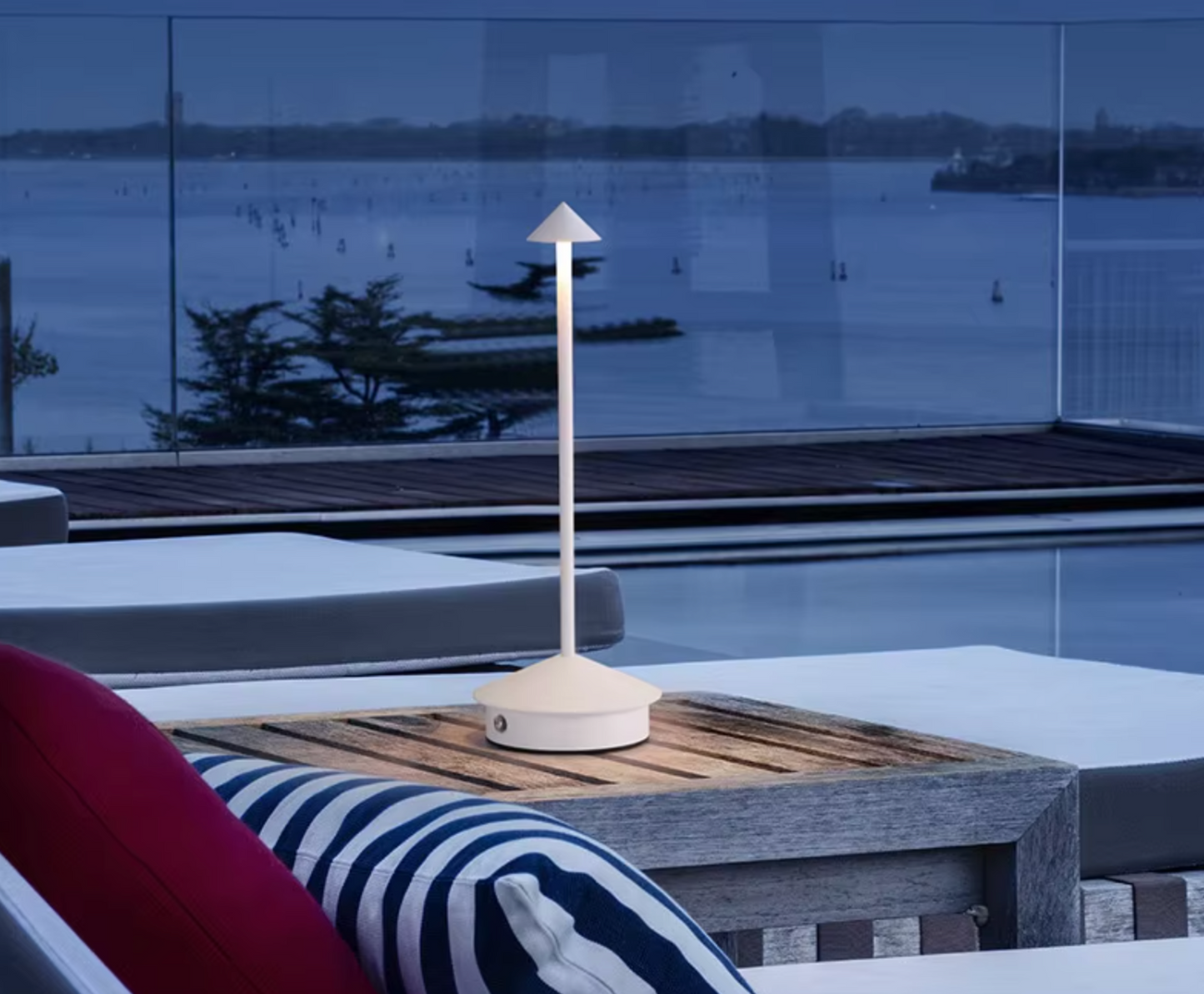 Regalia Cordless Rechargeable LED Modern Table Lamp Waterproof Powerful Battery Various Colors