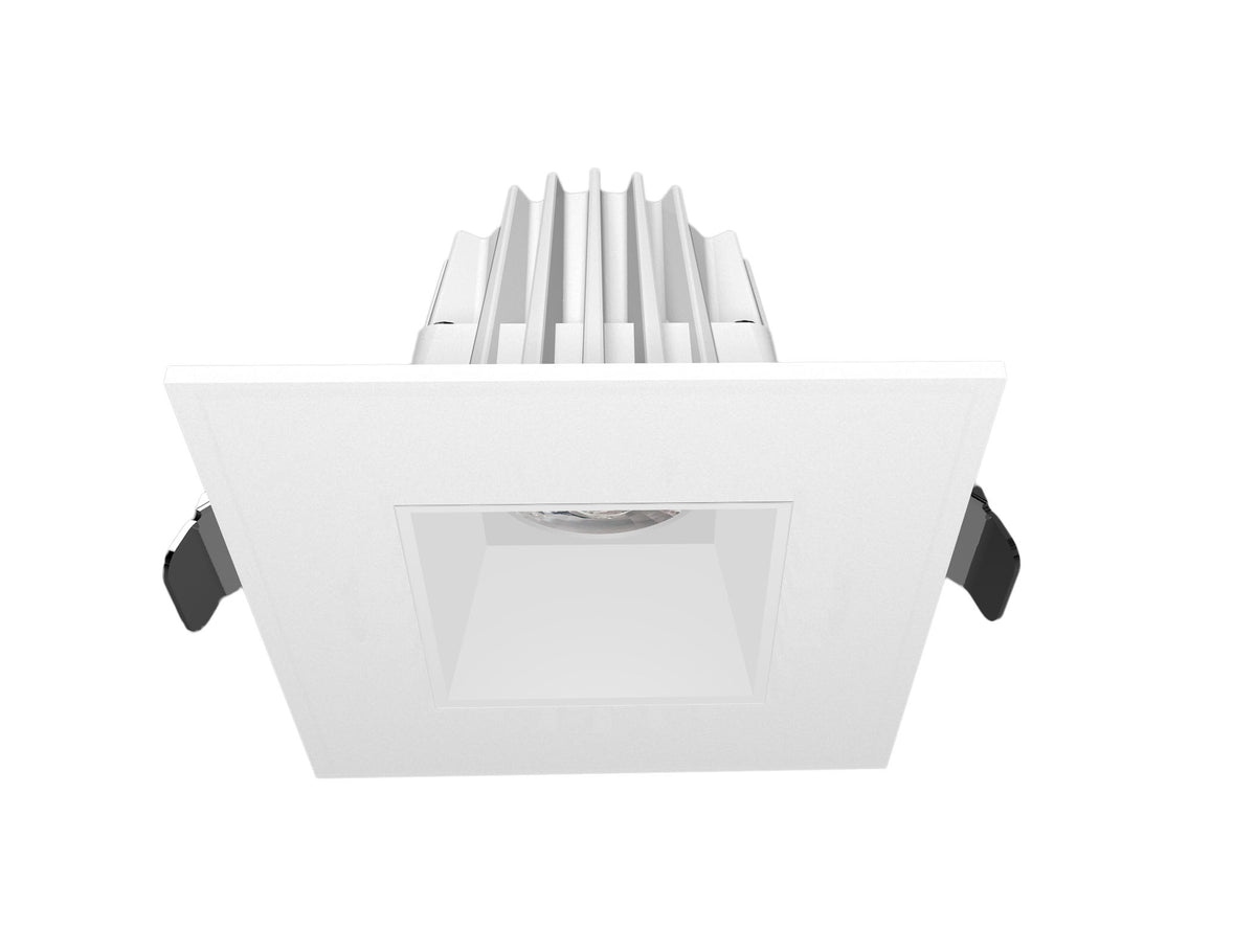 NexaSquare 2" & 4" Square Recessed LED Downlight, 5CCT Selectable, 500 Lumens, White Trim (6 Lights)