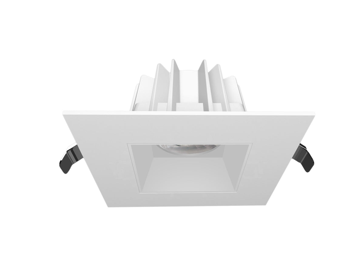NexaSquare 2" & 4" Square Recessed LED Downlight, 5CCT Selectable, 500 Lumens, White Trim (6 Lights)