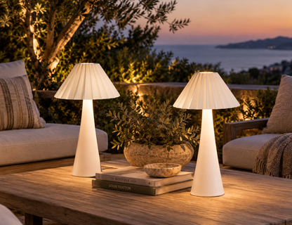 Narcisse Indoor Outdoor Table Lamp  Sturdy Elegant Very Bright 3000K 30cm 11.81 Inch  High Set Of 2