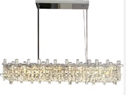 Strato Elongated| Refined Crystal Dining Chandelier Available in 4 sizes