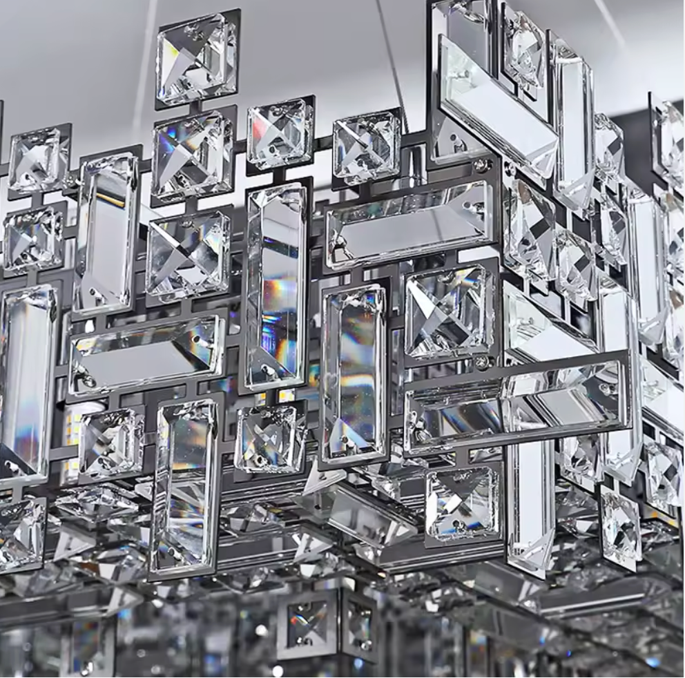 Strato Elongated| Refined Crystal Dining Chandelier Available in 4 sizes