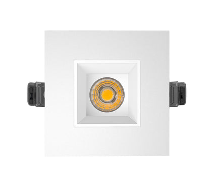 NexaSquare 2" & 4" Square Recessed LED Downlight, 5CCT Selectable, 500 Lumens, White Trim (6 Lights)
