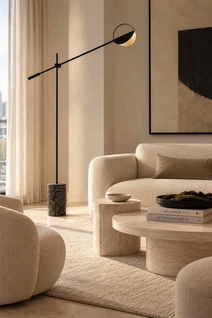 Saltimbanque Retro Marble Functional Floor Lamp available in 2 colors